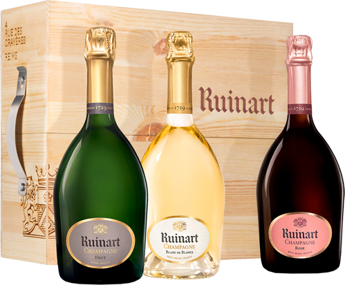 Champagne Ruinart - Caisse Découverte : R de Ruinart, Blanc de Blancs, Rosé